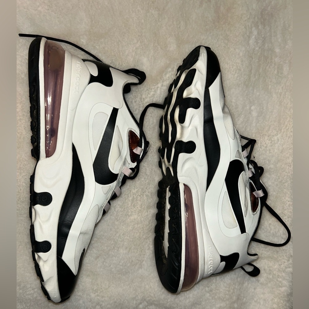 Nike Air Max 270 React Womens Shoes Sail/Multi-Color/Barely Rose - Picture 3 of 6